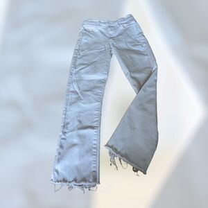Mother Denim High Waisted Rascal Crop Fray